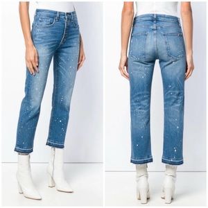 Veronica Beard Ines Paint Splatter Girlfriend Jeans - Size 30